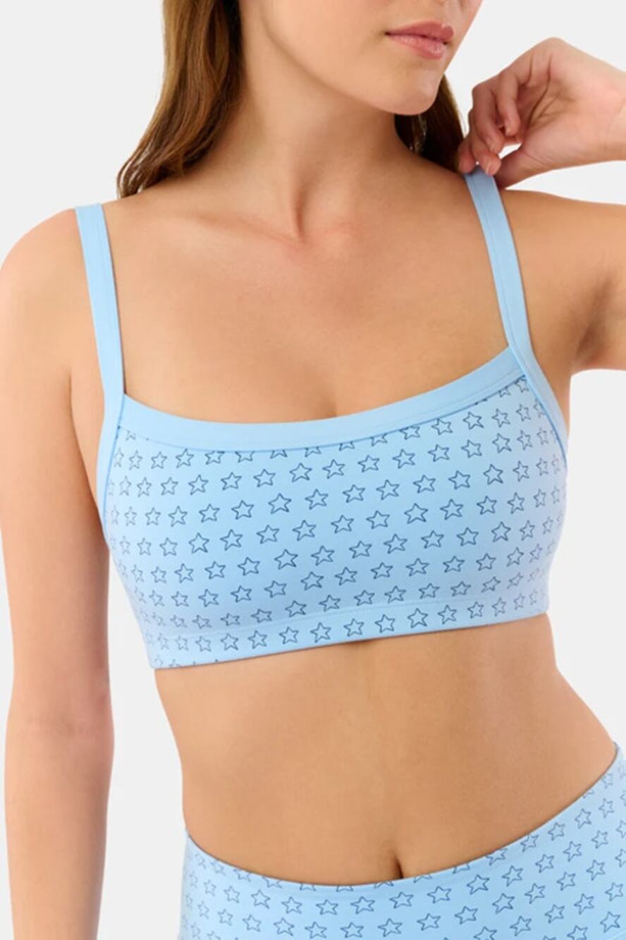 Roller Rabbit Stars Keeley Activewear Sports Bra Blue XXS